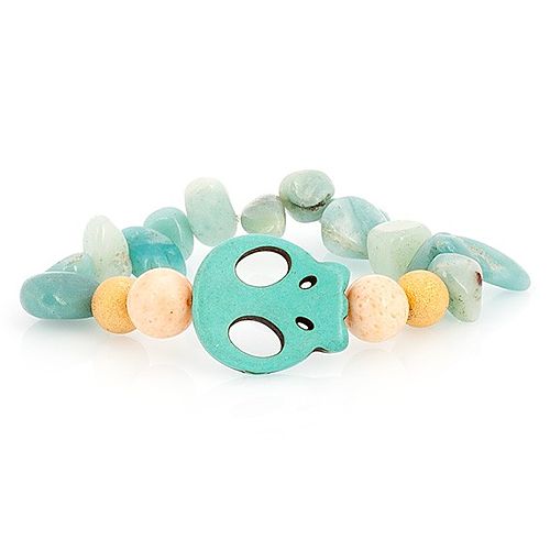 Crysellas    Skulls Amazonite Pebbles Bileklik